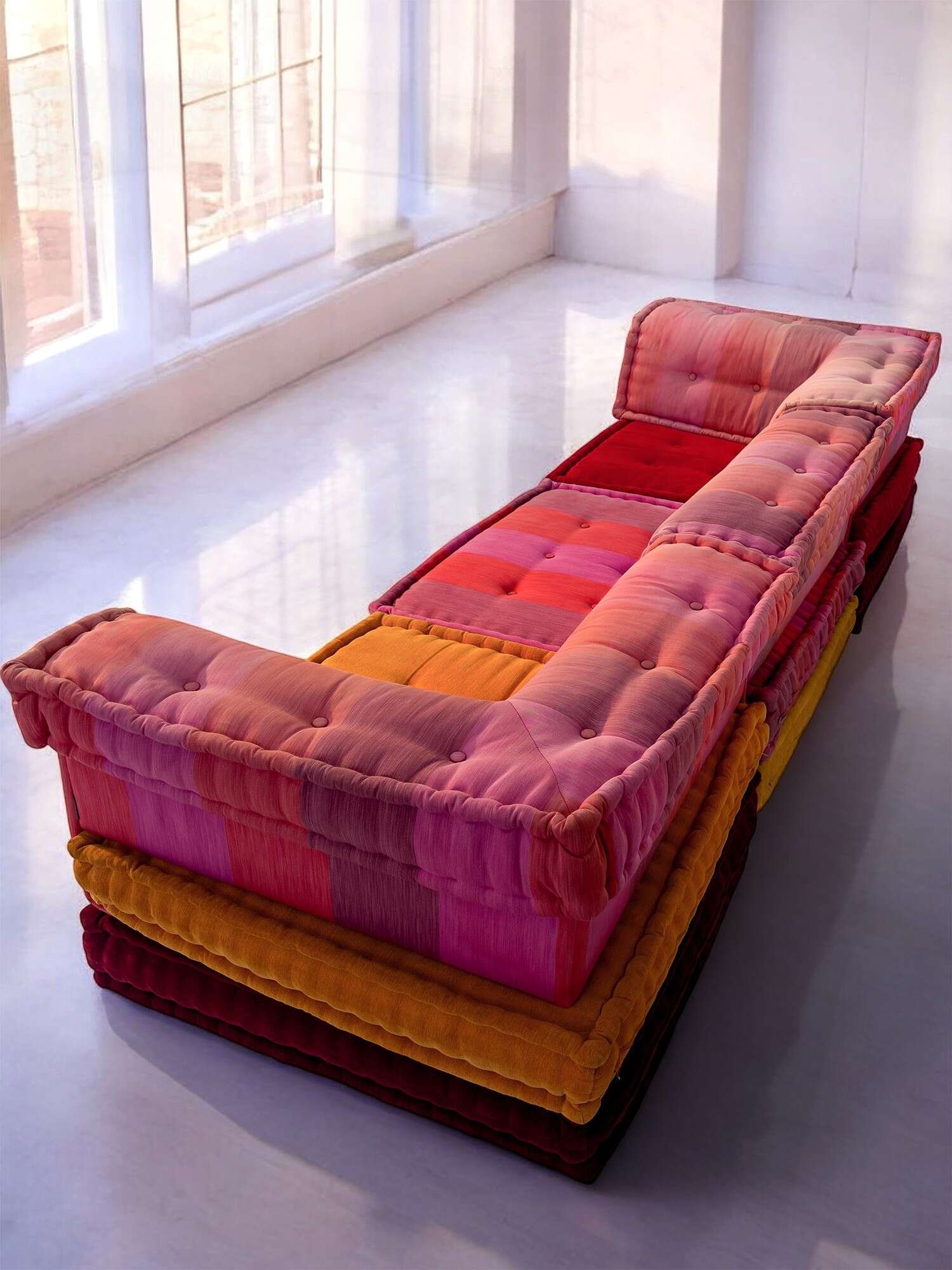Mah Jong Sofa by Kenzo Takada for Roche Bobois, 2000s - Image 10