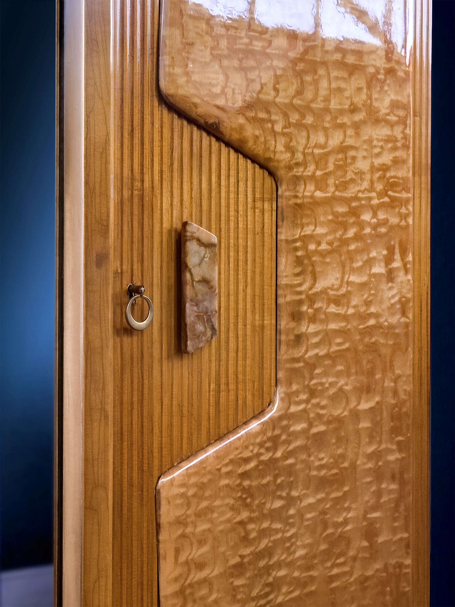 Italian mid-century maple Wardrobe with mirrors by Dassi with Gio Ponti, 1950s - Image 8